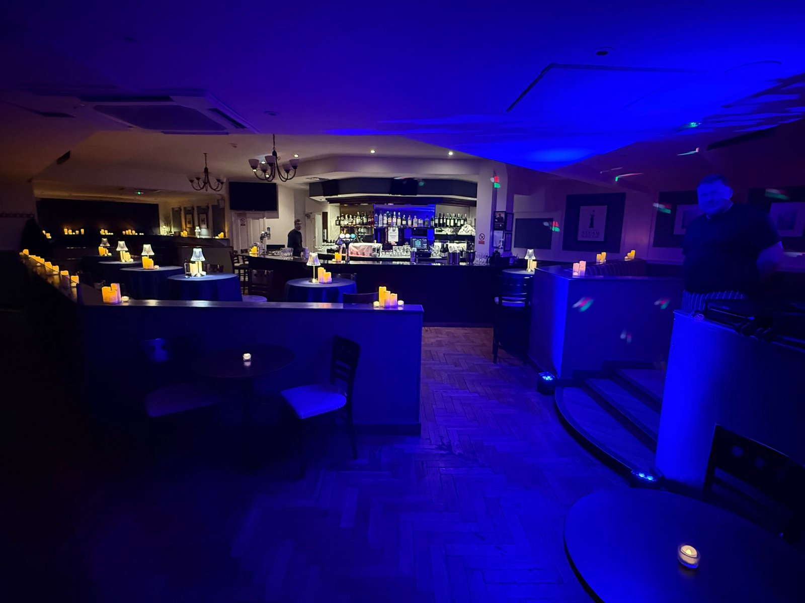 Steam Wine Bar interior, the full venue set for an evening
